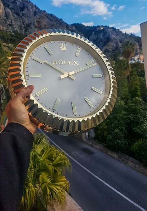 rolex watch face wall clock|real rolex wall clock.